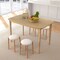 Solid Wood Dining Table With Rubber Wood Supporting Legs For Kitchen Dining Room